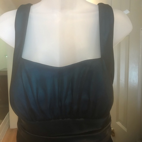 Onyx Nite - Lady s/less turquoise flare dress, 12 - Picture 3 of 7